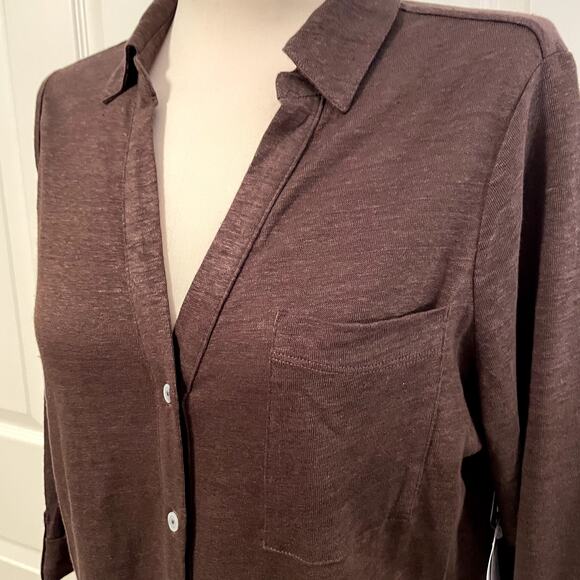 Chico's NWT Women's Linen Big Shirt, size 1/Medium - Picture 5 of 8